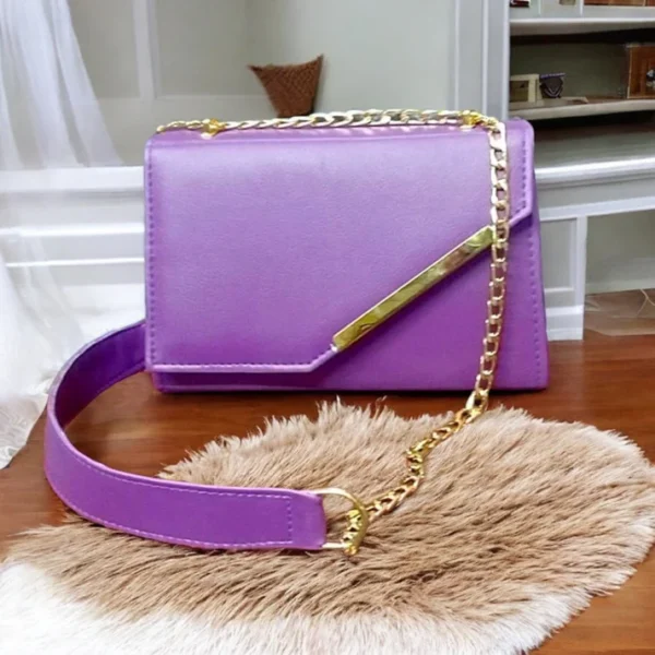 purple hand bag